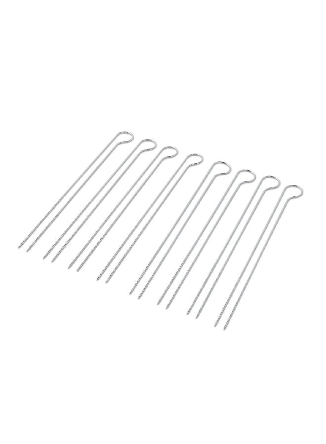 ويبر JAH6320 طقم أسياخ شواء من الستانلس ستيل آمن للتنظيف في غسالة الأطباق 8 قطع فضي 5 × 54.4 × 54.5 سم - Image 1